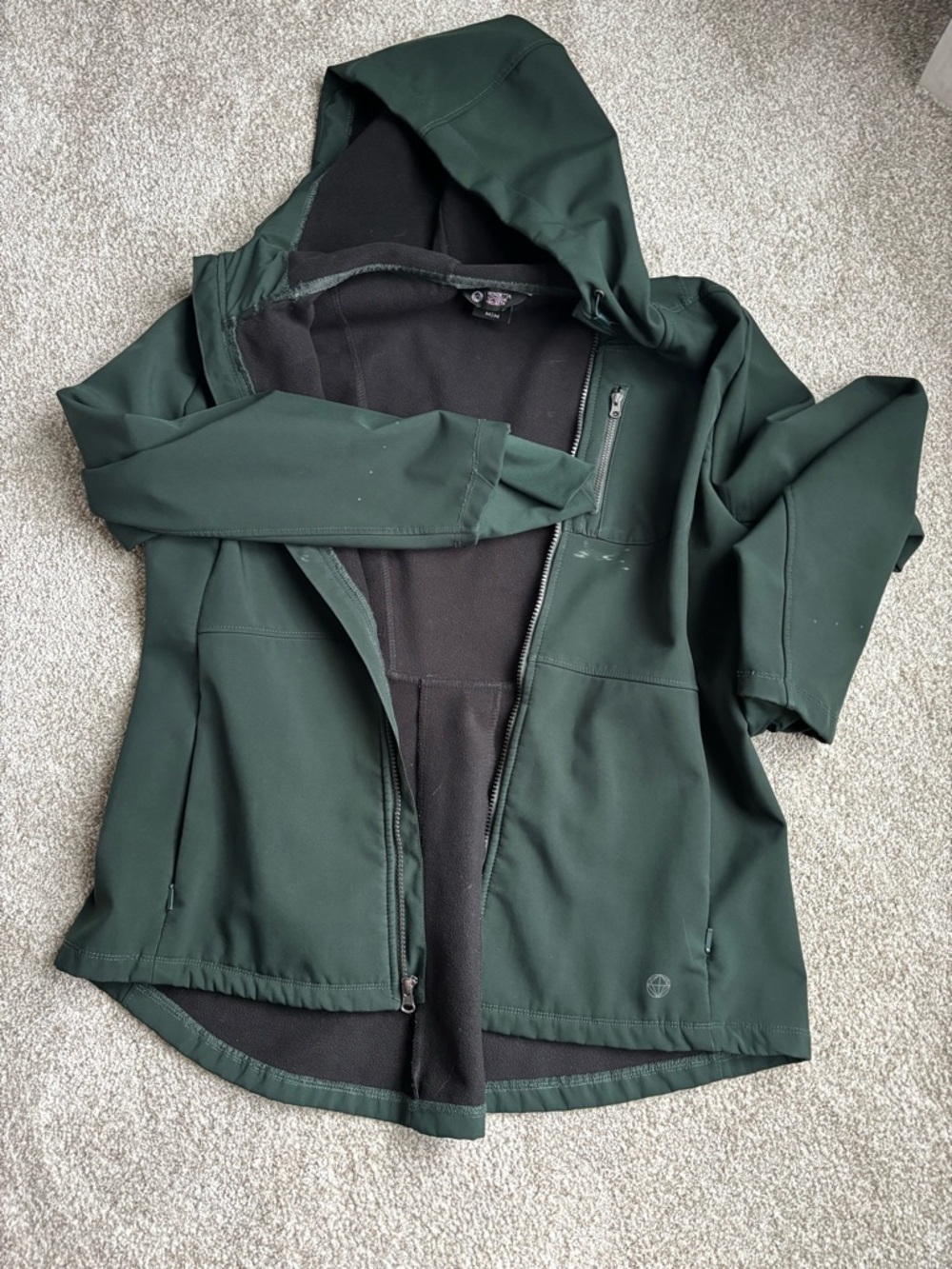 Mondetta Women's Forest Green Hooded Utility Jacket